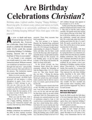 Are Birthday Celebrations Christian?