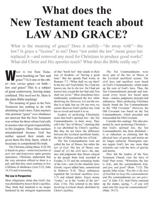 Image for What Does the New Testament Teach About Law And Grace?