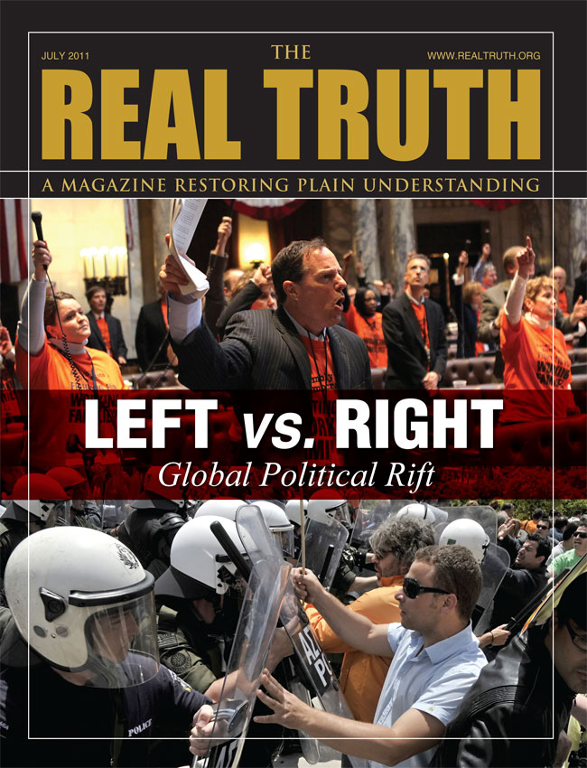 Image for Real Truth July 2011 – Left vs. Right – Global Political Rift