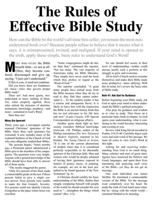 The Rules of Effective Bible Study