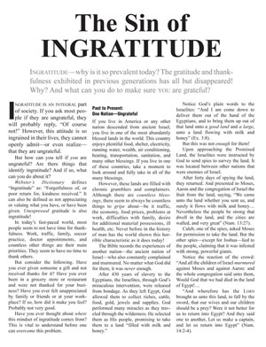 The Sin of Ingratitude