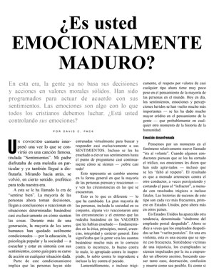 ¿Es usted emocionalmente maduro?