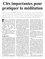 Image for Clés importantes pour pratiquer la méditation